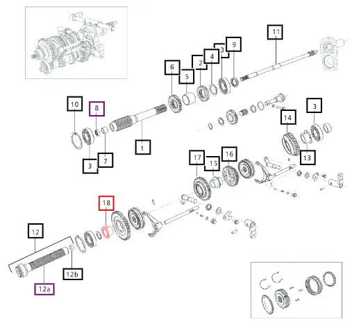 Mahindra Tractor Bush 1st Gear - Graded 30.8 006507285D1