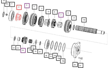 Mahindra Tractor Bush 3-4 Driving Gear Low Driven Gear 000016355P04 Mahindra Direct Parts