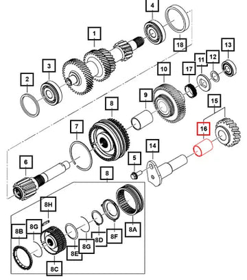 Mahindra Tractor Bush For Rev Sliding Geara D 07030D0151N Mahindra Direct Parts