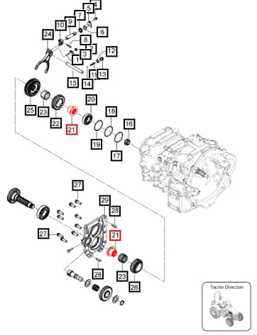 Mahindra Tractor Bush Forward Gear Reverse Driven 006516596V1 Mahindra Direct Parts