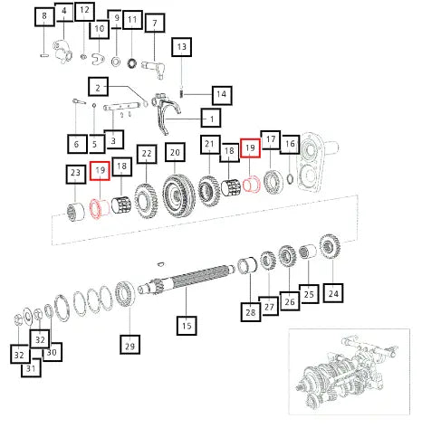 Mahindra Tractor Bush Forward / Reverse 006507606D1 Mahindra Direct Parts