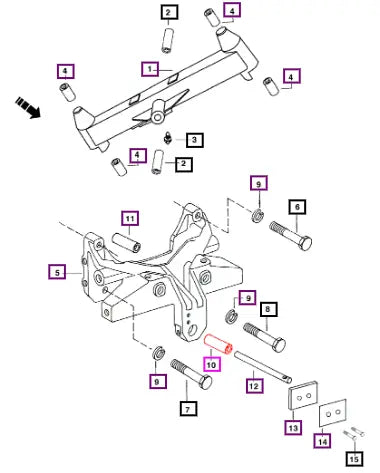 Mahindra Tractor Bush Front Axle Pivot Pin (front) 005556426R1 Mahindra Direct Parts