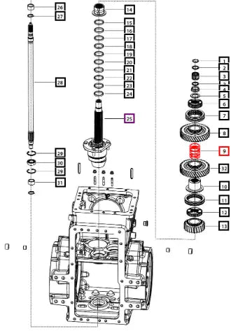 Mahindra Tractor Bush Low Driven Gear With Direct Creeper 006509738U1 Mahindra Direct Parts