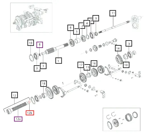 Mahindra Tractor Bush Main Shaft Speed Section 006505430D1 Mahindra Direct Parts