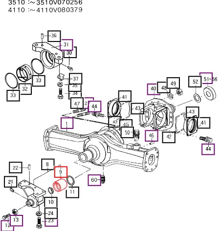 Mahindra Tractor Bush (55x60x50) 15644332121 Mahindra Direct Parts