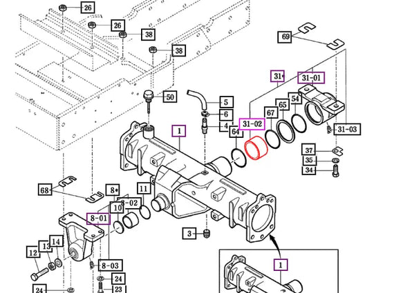 Mahindra Tractor Bush, 75x80x30 16704362221 Mahindra Direct Parts