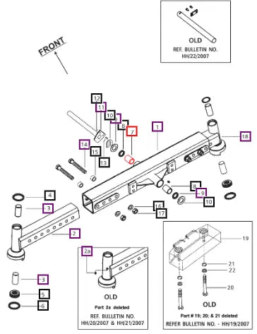Mahindra Tractor Bush, F/a Pivot Pin 000040301C08 Mahindra Direct Parts