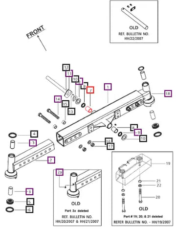 Mahindra Tractor Bush, F/a Pivot Pin 000040301C08 Mahindra Direct Parts