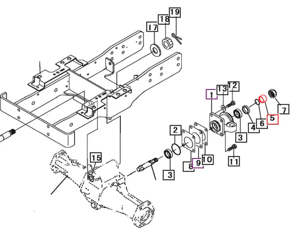 Mahindra Tractor Bushing 19632128000 Mahindra Direct Parts