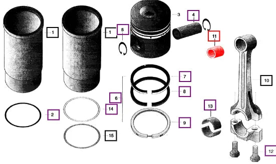 Mahindra Tractor Bushing Connecting Rod 005555263R1 Mahindra Direct Parts