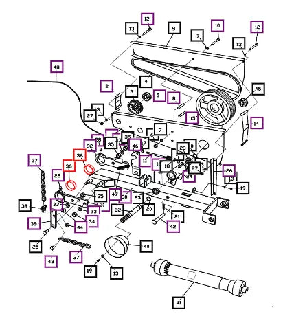 Mahindra Tractor Bushing EBE000254R Mahindra Direct Parts