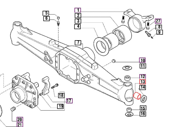 Mahindra Tractor Bushing - Front Axle 006500344C1 Mahindra Direct Parts