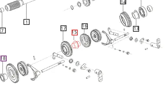 Mahindra Tractor Bushing Guide- - 2nd and 3rd Driven Gear 006506647D1 Mahindra Direct Parts