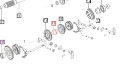 (Limited Availability) Mahindra Tractor Bushing Guide- - 2nd and 3rd Driven Gear 006506647D1