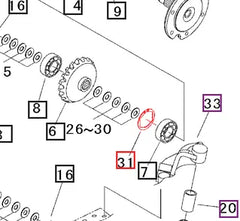 Mahindra Tractor C-Ring 72mm 07410007201