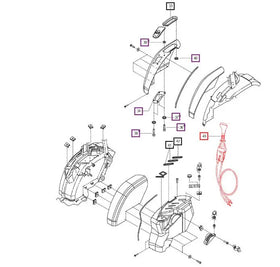 Mahindra Tractor Cab Controller and Cables KMW14083043 Mahindra Direct Parts