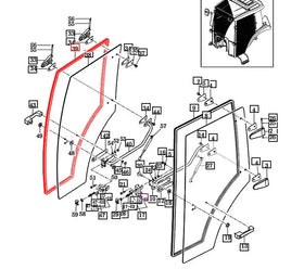 Mahindra Tractor Cab Glass Door Insulator 14527052140 Mahindra Direct Parts