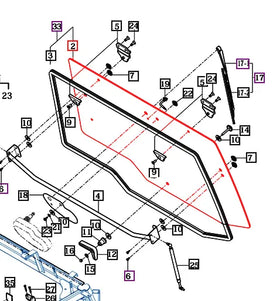 Mahindra Tractor Cab Rear Window Glass 15807722010 Mahindra