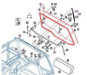 Mahindra Tractor Cab Rear Window Glass 15807722010 Mahindra Direct Parts