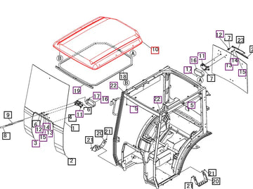 Mahindra Tractor Cab Roof 19466691000 Mahindra Direct Parts