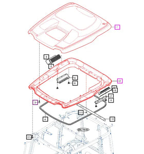 Mahindra Tractor Cab Top / Roof 11447082100 Mahindra Direct Parts