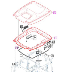 (Limited Availability) Mahindra Tractor Cab Top / Roof 11447082100