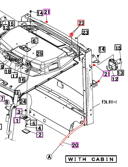 Mahindra Tractor Cab Wiring Harness 19467461000 Mahindra Direct Parts