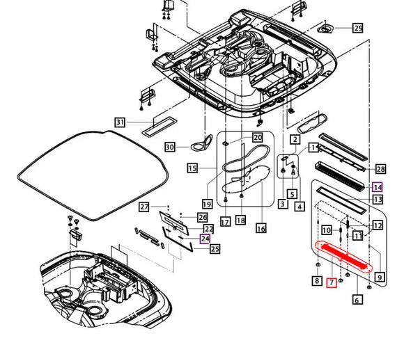 Mahindra Tractor Cabin Air Filter Grill E007517643D1 Mahindra Direct Parts