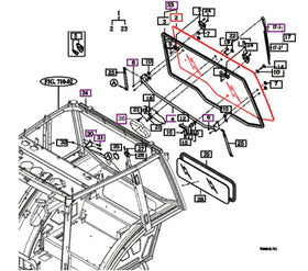 Mahindra Tractor Cabin Rear Glass / Window 18507722010 Mahindra Direct Parts