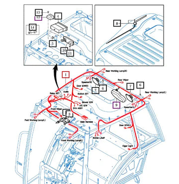 Mahindra Tractor Cabin Wiring Harness 19026802405 Mahindra Direct Parts