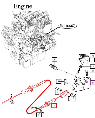 Mahindra Tractor Cable Assy, F Throttle 1370 12621162101 Mahindra Direct Parts