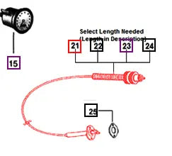 Mahindra Tractor Cable Braided - Hour Meter 43" 005555010R92 Mahindra Direct Parts