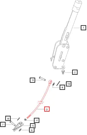 Mahindra Tractor Cable Hand Brake 000060916M01 Mahindra Direct Parts
