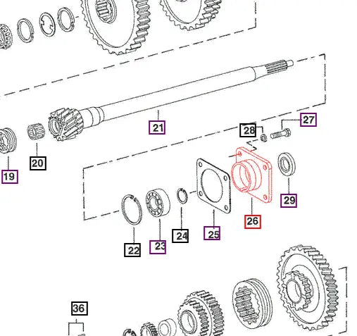 Mahindra Tractor Cage Bearing 000032502B12 Mahindra Direct Parts