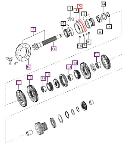 Mahindra Tractor Cage Bearing Transmission Driveshaft 000031137B12 Mahindra Direct Parts