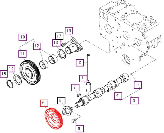 Mahindra Tractor Camshaft Gear 1552116511 Mahindra Direct Parts