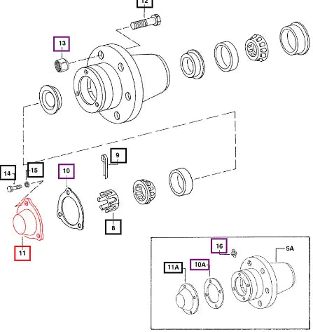 Mahindra Tractor Cap Front Wheel Hub 005555557R1 Mahindra Direct Parts