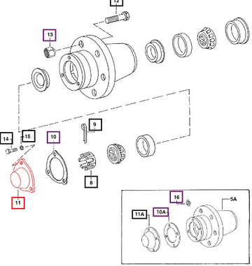 Mahindra Tractor Cap Front Wheel Hub 005555557R1 Mahindra Direct Parts