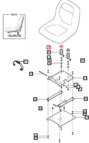 Mahindra Tractor Cap, Spring 13156112050 Mahindra Direct Parts