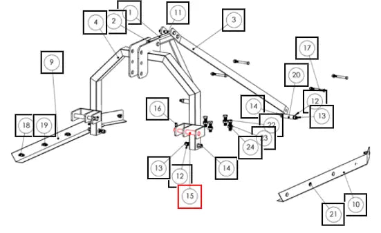 Mahindra Tractor Cat 1 Cat 2 Hitch Pin ADBBCAT1CAT2 Mahindra Direct Parts
