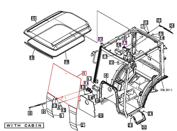 Mahindra Tractor Center Glass Windshield 19486636000 Mahindra