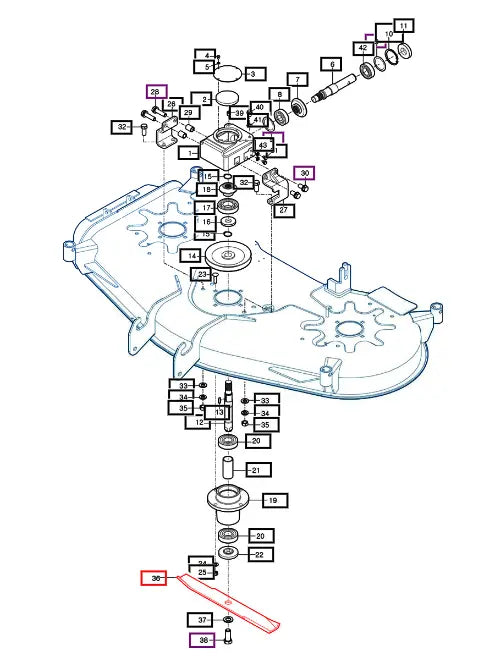 Mahindra Tractor Center Mower Blade 93802000080 Mahindra