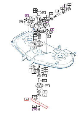 Mahindra Tractor Center Mower Blade 93802000080 Mahindra