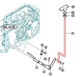Mahindra Tractor Change Lever - 4WD 14942632110DG Mahindra Direct Parts
