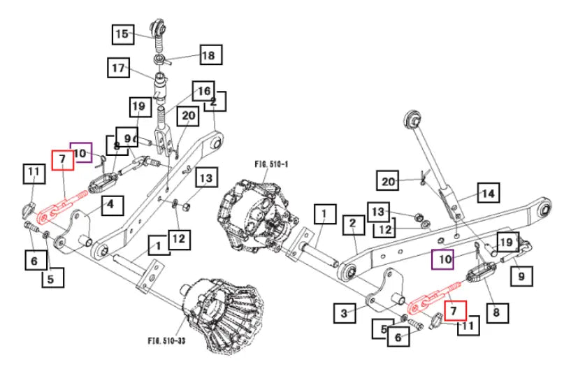 Mahindra Tractor Check Chain Stabilizer Tractor Side 10443041000 Mahindra