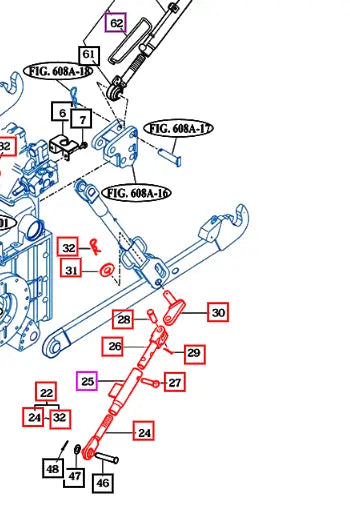 Mahindra Tractor Check Link Assembly LH 19025205002 Mahindra Direct Parts