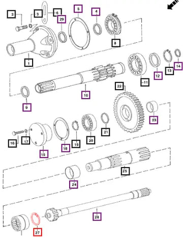 Mahindra Tractor Circlip Pto Coupling 40mm Dia. 005552639R1 Mahindra Direct Parts