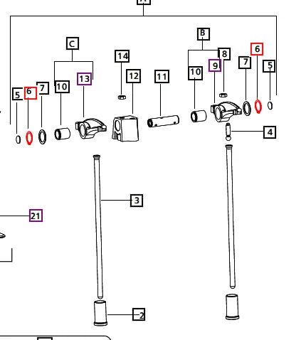 Mahindra Tractor Circlip - Retainer Valve Lever Shaft 000022034RD Mahindra Direct Parts