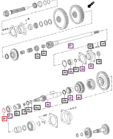 Mahindra Tractor Circlip Rev. Gear Shifting Coupling 000703984R1 Mahindra Direct Parts