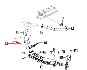 Mahindra Tractor Clamp Spring Loaded - Intake Hose 006011796B1 Mahindra Direct Parts